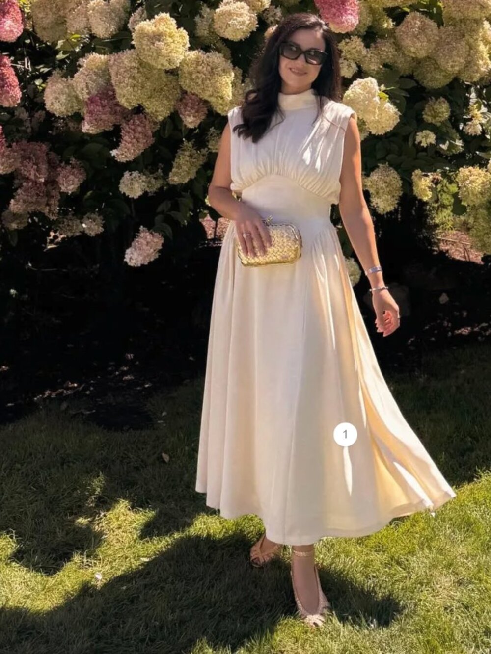NEW The Bekk Eliana Sleeveless Scarf Dress in Oat Fit and Flare  Style Sz L NWT - Picture 5 of 16
